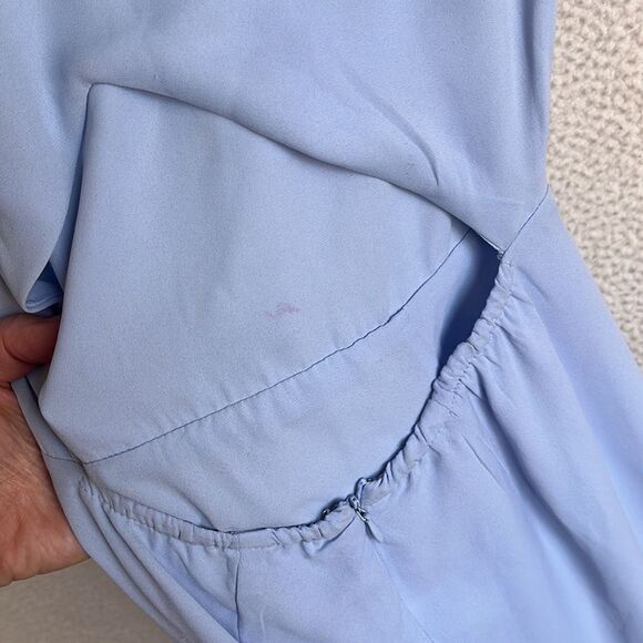 Halogen Dress Womens XS Light Blue Midi‎ V Neck - Picture 10 of 12